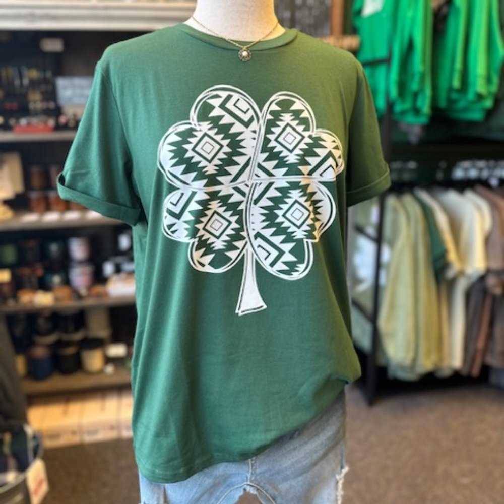 NWT Aztec Clover Short Sleeve Top